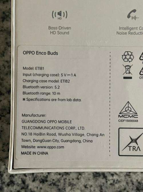 OPPO ENCO ET181 EARBUDS NEW SEALED