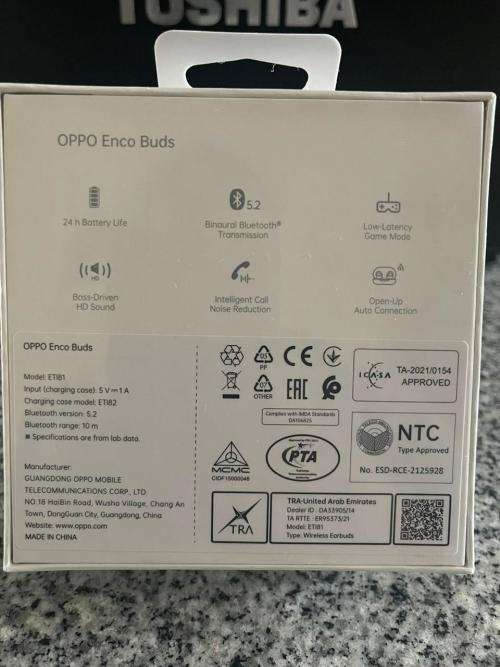 OPPO ENCO ET181 EARBUDS NEW SEALED