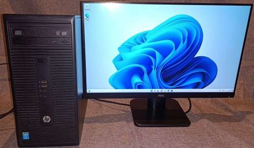 HP 280 G1 MT Business PC, Intel i3-4160@3.6GHz, 8GB RAM, 500GB HDD, AOC 23` FHD monitor, Windows 11