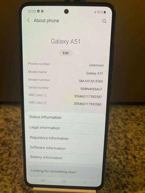 SAMSUNG A51 4GB RAM 128GB MEMORY DUAL SIM   MINT CONDITION