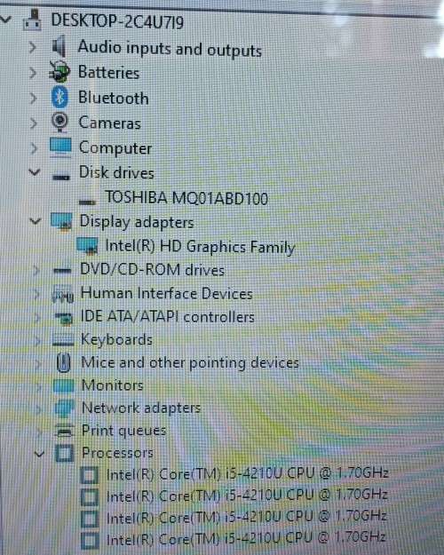 Dell Inspiron 15 3542, 15` 1366x768 Display, Intel i5-4210U@1.7GHz, 8GB RAM, 1Tb HDD, Win 11 Pro