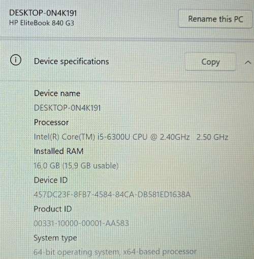 HP EliteBook 840G3, 14` FHD LED Display, Intel i5-6300U@2.4GHz, 16GB RAM, 512GB m.2 SSD, 500GB HDD