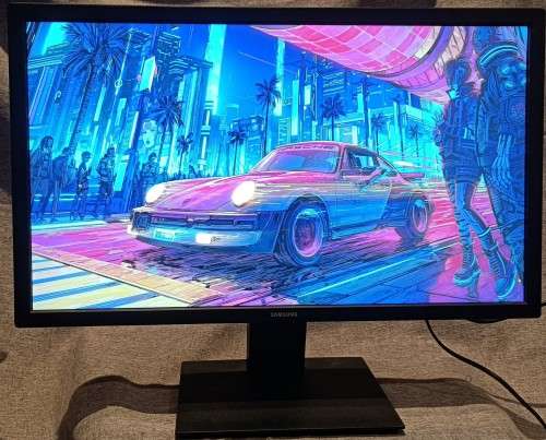 Samsung S24A310NHU 24` Full HD Flat Panel 60Hz refresh monitor, VGA and HDMI ports, 14V external PSU