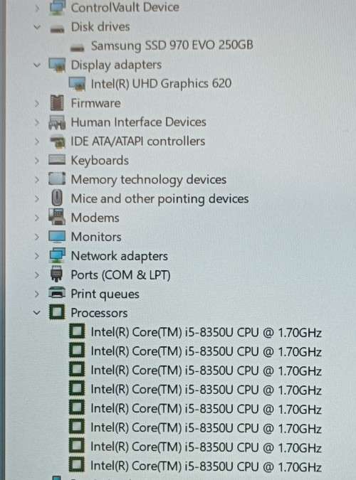 Dell Latitude E5490, 8th Gen i5-8350U@1.9GHz, 12GB RAM, Samsung 250GB SSD, FHD 14` LED Display