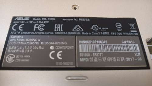 Asus VivoBook S X510UAR, Intel i3-7100U@2.4GHz, 8GB RAM, 1TB HDD, 15.6` HD 1366*768 display, Win 11