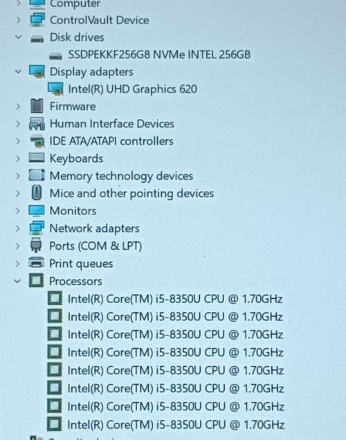 Dell Latitude E5490, 8th Gen i5-8350U@1.9GHz, 12GB RAM, 256GB NVMe SSD, 14` FHD LED Display, Win 11