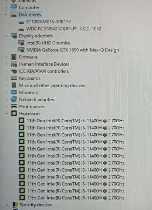 MSI GF63 Thin 11SC, Nvidia GTX 1650 4GB GPU, 11th Gen Intel i5-11400H@2.7GHz, 32GB RAM, 512GB M.2