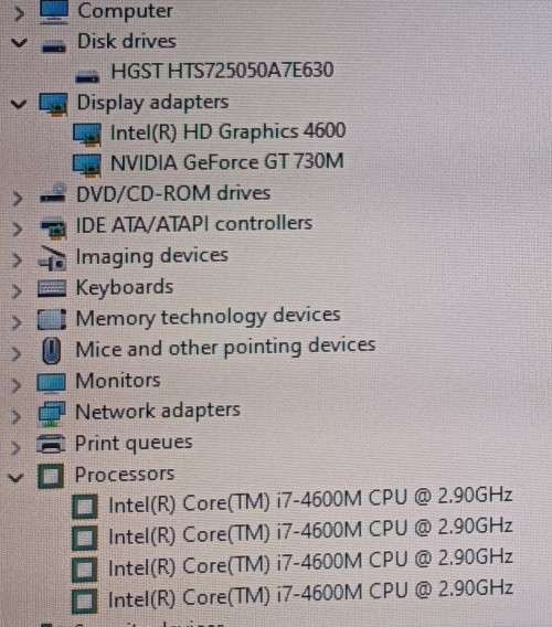 Lenovo T540p, Intel i7-4600M@2.9GHz, Nvidia GTX 740M GPU, 8GB RAM, 500GB HDD, Win11