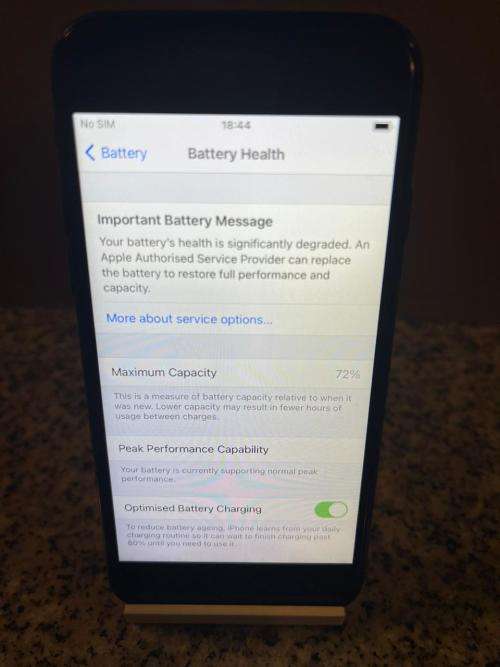 I PHONE 7 128GB 72% BATT HEALTH NO FINGERPRINT SENSOR