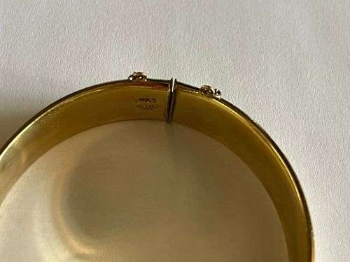 Stunning Solid Vintage 9ct 1/5th Metal Core Bangle!! 21.6 Grams