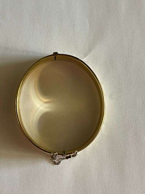 Stunning Solid Vintage 9ct 1/5th Metal Core Bangle!! 21.6 Grams