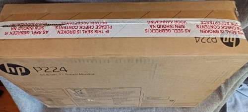 New in Box HP P224 21.5-inch Full HD LED Monitor, Power Cord, Documentation Retail 4k