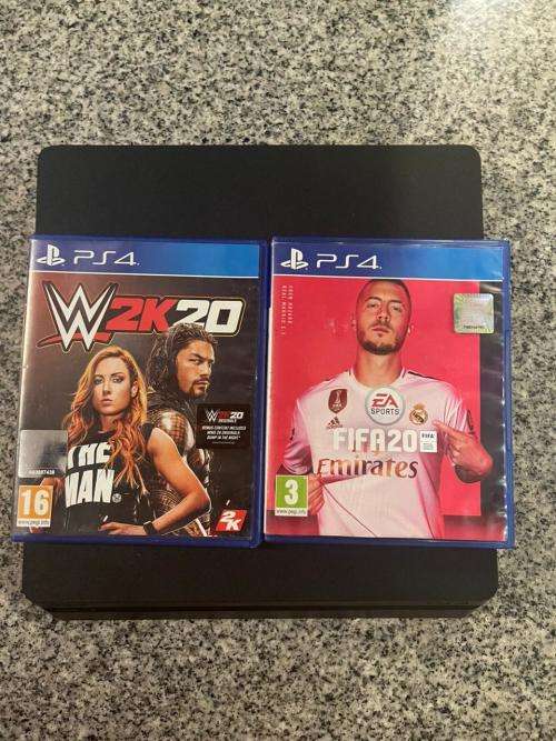 PLAYSTATION SLIM 1 TB WITH 2 GAMES and 2 CONTROLLERS