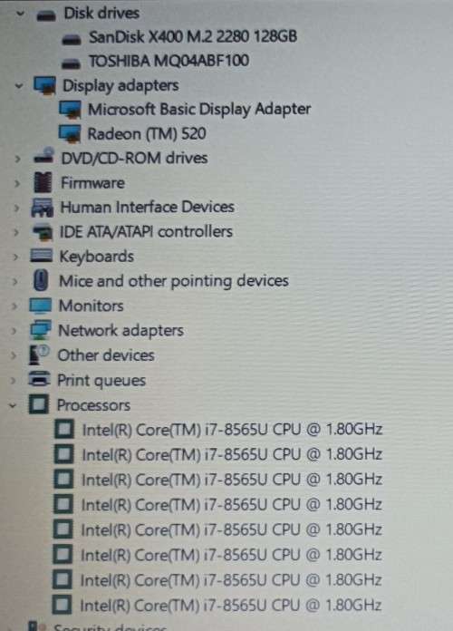 Dell Inspiron 3580,8th Gen i7-8565U CPU, Radeon 520 GPU, 24GB RAM,128GB m.2 SSD, 1TB HDD, 15.6` FHD