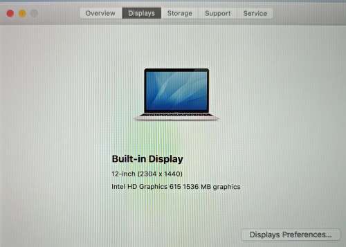 MacBook 12` Retina 2017, Model A1534, Intel i5@1.3GHz, 8GB RAM, 500GB SSD, MacOS High Sierra