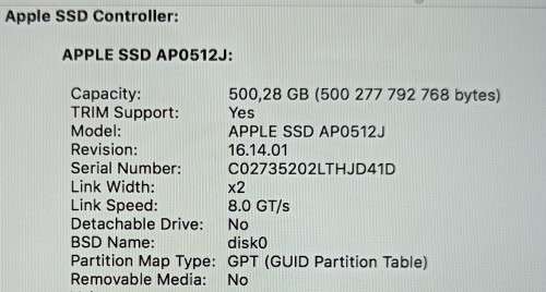 MacBook 12` Retina 2017, Model A1534, Intel i5@1.3GHz, 8GB RAM, 500GB SSD, MacOS High Sierra