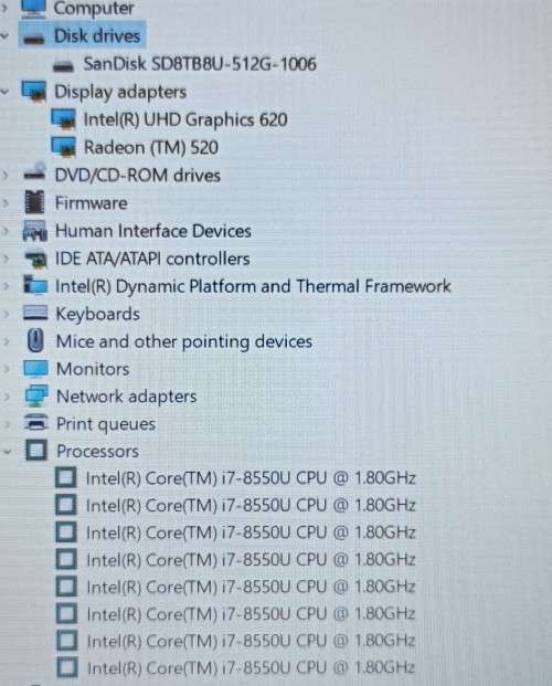 Dell Inspiron 3576, 8th Gen Intel i7-8550U@1.8GHz, Radeon 520 2GB GPU, 12GB RAM, 512GB SSD, 15` FHD