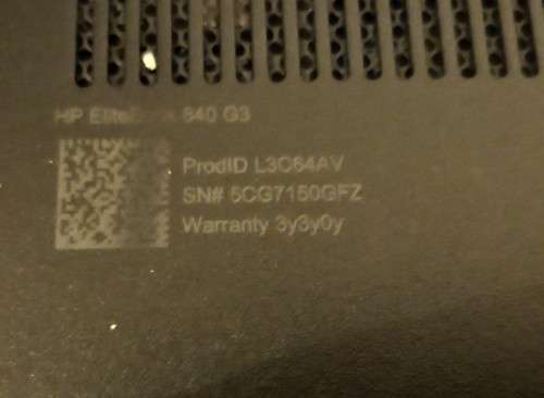 HP EliteBook 840 G3, Intel i5-