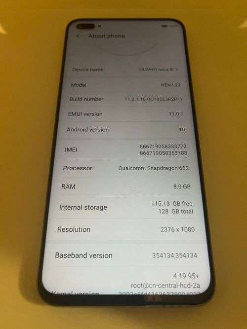 HUAWEI NOVA 8I DUAL  SIM MINT CONDITION 8GB RAM 128GB