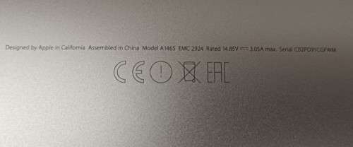 Apple MacBook Air 11-inch , Model A1465, New Battery, i5@1.6GHz, 2GB RAM, 60GB SSD,MacOS High Sierra