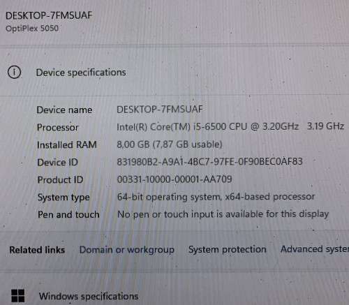 Dell OptiPlex 5050, 6th Gen i5-6500@3.2GHz, 8GB RAM, 256GB NVMe SSD, 1,5TB HDD, WiFi, Win11