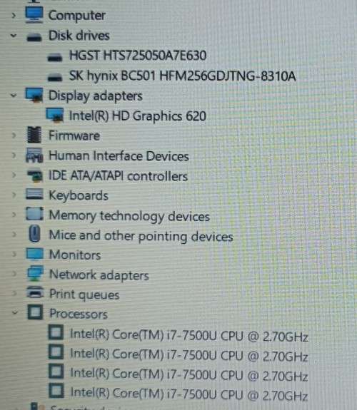 HP EliteBook 850 G4, 7th Gen i7-7500U@2.7GHz, 16GB RAM, 256GB m.2 SSD, 500GB HDD, 15.6` FHD Display