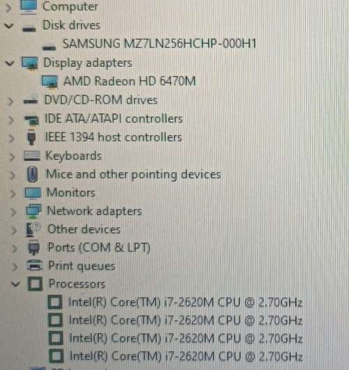 HP EliteBook 8560p, Intel i7-2620M@2.7GHz, Radeon HD 6470 Graphics, 8 GB RAM, 256GB SSD, 15.6` HD