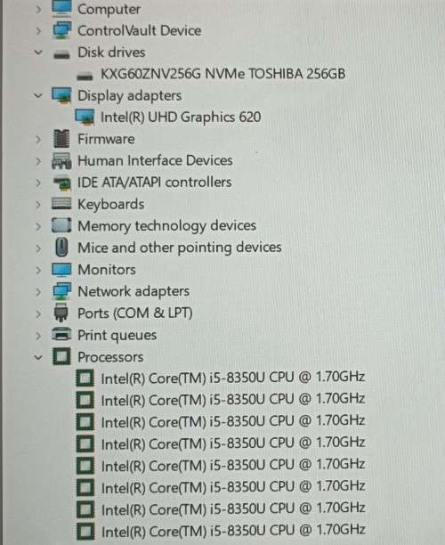 Dell Latitude 5490, 8th Gen i5-8350U@1.7GHz, 16GB RAM, 256GB NVMe SSD, 14` FHD Display, Windows 11
