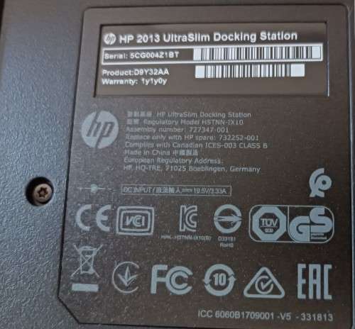 New in box, HP 2013 UltraSlim Docking Station
