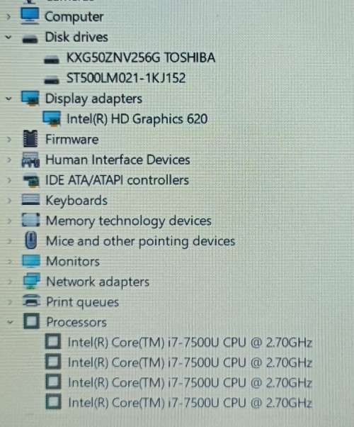 HP EliteBook 850G4, 7th Gen Intel i7-7500U@2.7GHz, 8GB RAM, 256GB NVMe SSD,  500GB HDD, 15.6` FHD