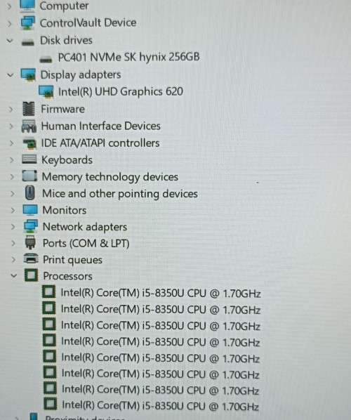 Dell Latitude 5490, 8th Gen i5-8350U@1.9Ghz, 16GB RAM, 256GB NVMe m.2 SSD, 14` FHD Display, Win11