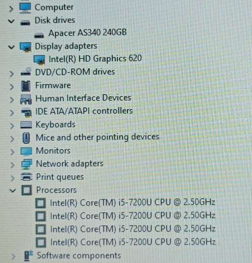 Dell Inspiron 15 3567, 7th Gen i5-7200U@2.5GHz, 8GB RAM, 240GB SSD, 15.6` HD Display, Windows 11