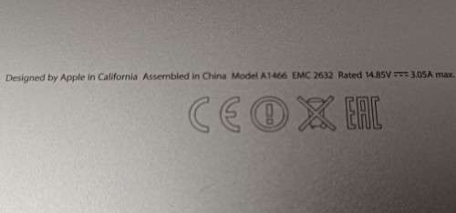 Apple MacBook Air 13` mid-2013, Intel i5 Dual Core@1.3GHz, 4GB RAM, Intel HD 5000,121GB SSD