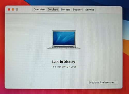 Apple MacBook Air 13` mid-2013, Intel i5 Dual Core@1.3GHz, 4GB RAM, Intel HD 5000,121GB SSD