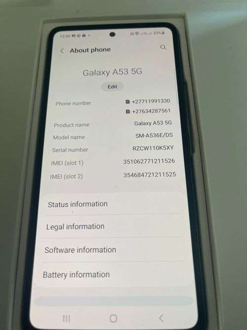 Samsung Galaxy A53 5G 6GB RAM 128GB Dual Sim - Awesome Black Mint