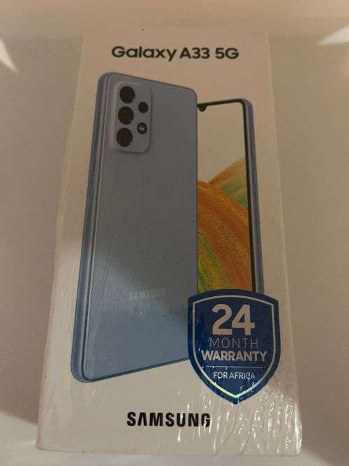 SAMSUNG A33 5G DUAL SIM 6GB RAM 128GB MEMORY  NEW SEALED AWESOME BLUE