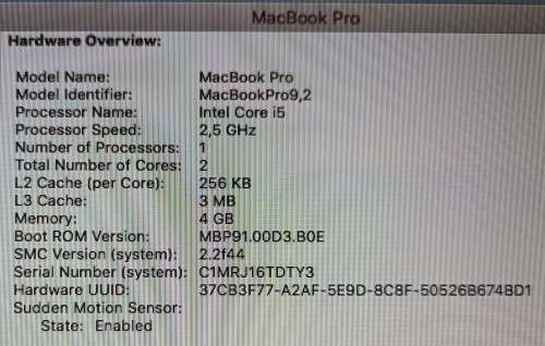 Mint in Box As New Apple MacBook Pro 13`  Mid 2012, i5@2.5GHz, 4GB RAM, 500GB HDD, Optical Drive
