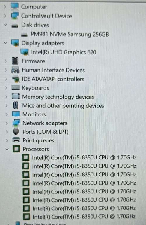 Dell Latitude 5490, 8th Gen i5-8350U@1.7GHz, 12GB RAM, 256GB NVMe SSD, 14` FHD Display, Win11