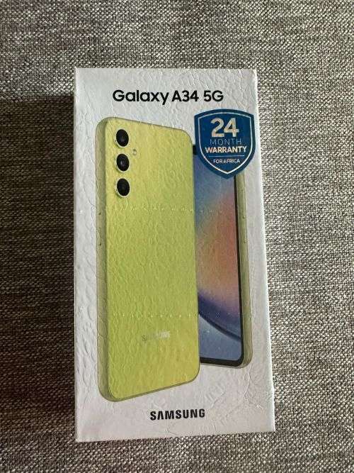 Samsung A34 5G Dual Sim 128GB - Lime Green New Sealed