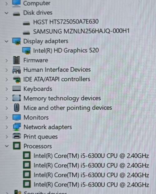 HP EliteBook 840G3, Intel i5-6300U@2.4GHz, 8GB RAM, 250GB m.2 SSD, 500GB HDD, 14` FHD Display, Win11