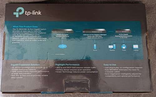 New in Box TP-Link TL-SG1016D, 16 Port GigaBit Unmanaged Switch