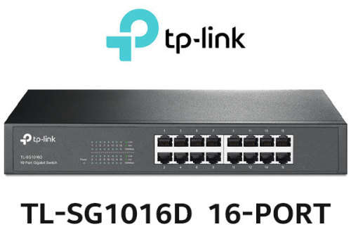 New in Box TP-Link TL-SG1016D, 16 Port GigaBit Unmanaged Switch