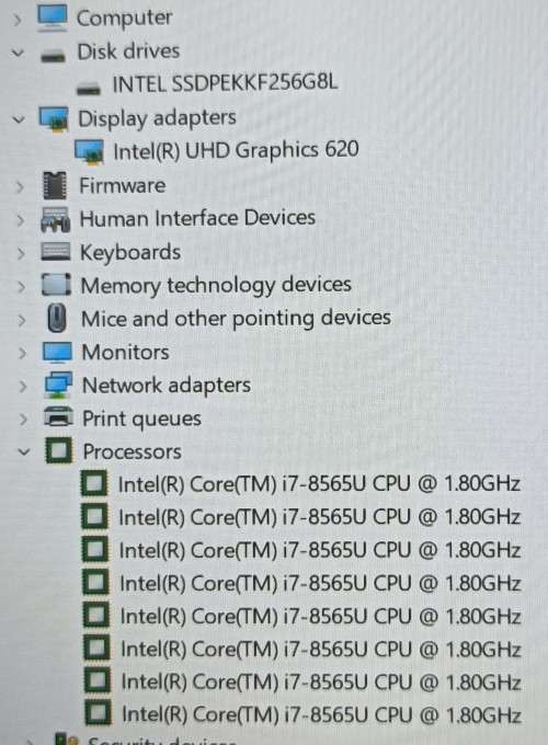 Lenovo ThinkPad T490, 8th Gen i7-89565U@1.8GHz, 20GB RAM, 256GB m.2 SSD, 14` FHD Display, Windows 11