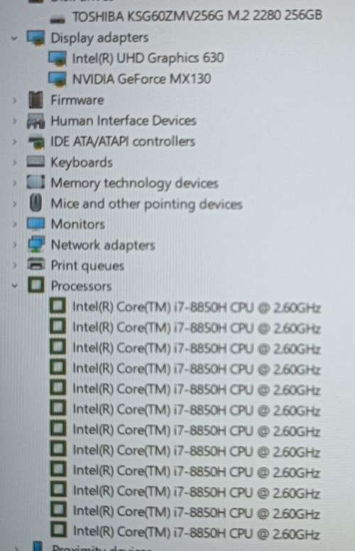 Dell Latitude 5591, Nvidia MX130 GPU,8th Gen Intel i7-8850H@2.6GHz, 16GB RAM, 256GB m.2 SSD, 15` FHD