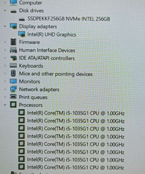 Acer Aspire A315-56, 10th Gen i5-1035G1@1GHz, 8GB RAM, 256GB NVMe SSD, 15` FHD Display, Win11