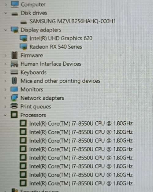 HP EliteBook 850G5, RX 540 GPU, 8th Gen i7-8550U@1.8GHz, 16GB RAM, 256GB NVMe SSD, 15` FHD Display