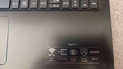 Acer Aspire A315-56, 10th Gen i3-1005G1@1.2GHz, 8GB RAM, 256GB SSD, 1TB HDD, 15` FHD Display, Win11