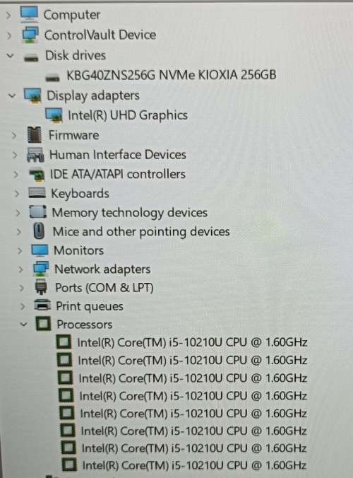 Dell Latitude 5410, 10th Gen i5-10210U@1.6GHz, 16GB RAM, 256GB NVMe SSD, 14` FHD Display, Windows11