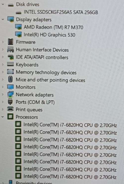 Dell Latitude E5570, Radeon R7-M370 GPU, i7-6820HQ@2.7GGHz, 16GB RAM, 256GB m.2 SSD,15` FHD Display