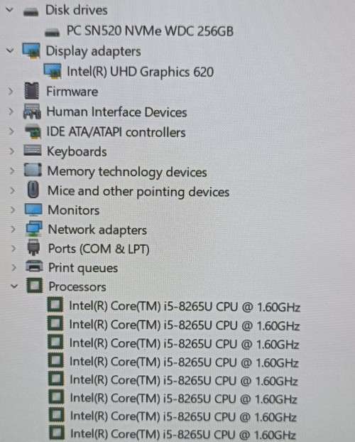 Dell Latitude 5400, 8th GEN I5-8265u@1.6ghz, 16GB RAM, 256gb NVMe SSD, 14` FHD Display, Win11